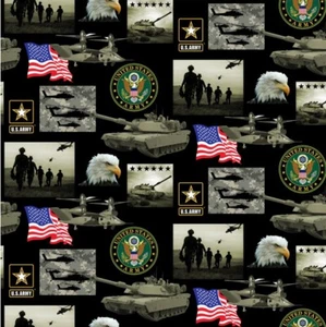 US ARMY Cotton Fabric-US ARMY Cotton Quilting Fabric-SOLD BY THE YARD-021A - Picture 1 of 1