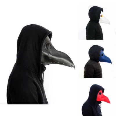 Plague Doctor Mask Beak Long Nose Halloween Cosplay Fancy Dress Gothic Retro NEW - Image 1 of 4