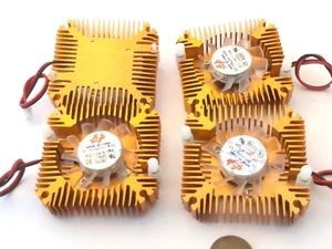 4 Stück Kupfer 12 V 55 mm 2PIN Aluminium Kühlgebläse Kühlkörper Kühler VGA CPU A8 - Bild 1 von 3