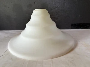 White Glass Torchiere Lamp Shade 14 " Diameter 7 " Tall 1 5/8 Hole - Picture 1 of 8