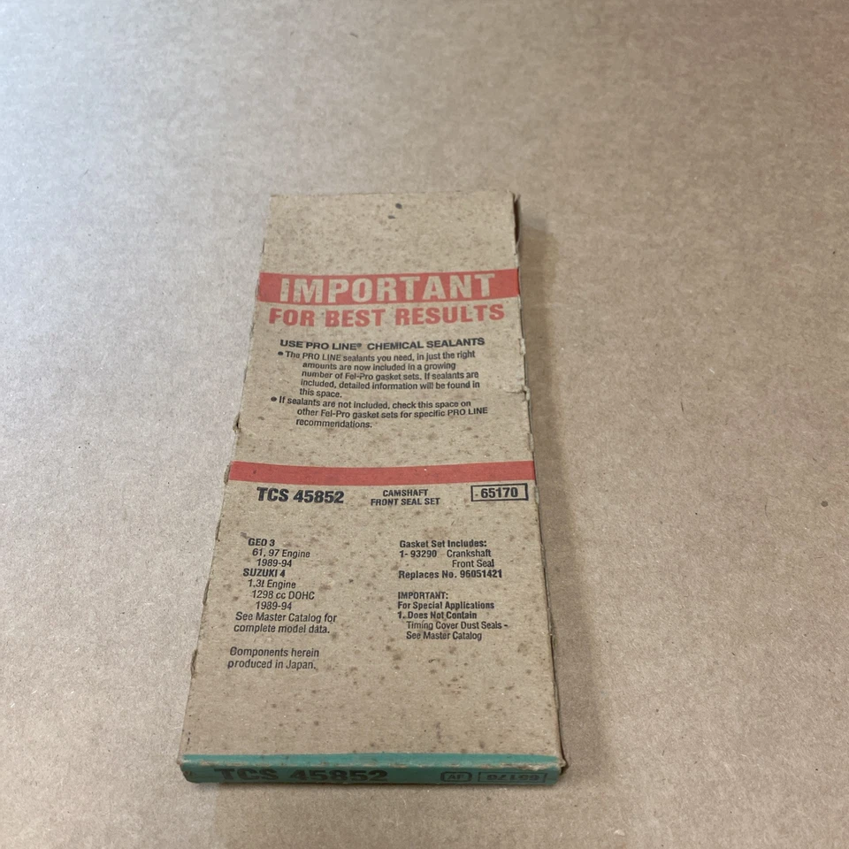 ¡Sello del árbol de levas del motor Fel-Pro TCS 45852! F+S! Foto 1 de 3