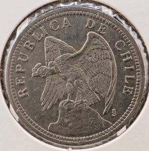 1933 Republica De Chile Santiago 1 Un Peso UNC KM# 176 29mm SP4950 - Picture 1 of 2