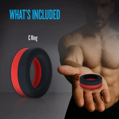 Anillo de silicona para pene masculino potenciador de erección prolongado retraso anillo juguetes sexuales para hombres Foto 1 de 4