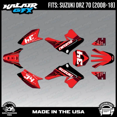 Kit de calcomanías gráficas para Suzuki DRZ70 (2008-2018) Icon Series - Red Shift Foto 1 de 4