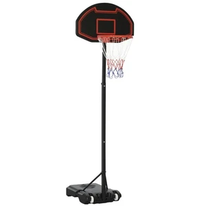 Basketballständer mit Rädern und Ständer 155–210 cm höhenverstellbar Schwarz - Bild 1 von 10