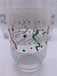 Promoción rara: 3 vasos de vidrio PEPSI Cola Seasons saludos 5-3/4 vacaciones Navidad - Imagen 1 de 10
