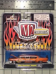 M2 Machines 2008 Auto-StretchRods, 58 Chevy Impala, orange w/multi color flames - Picture 1 of 1