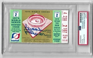 BROOKS ROBINSON Signed AUTO 1970 World Series Ticket Game 2 PSA DNA Slabbed - Picture 1 of 2