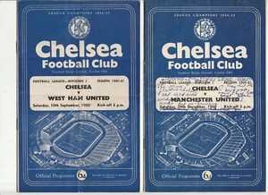 Chelsea 1960/61 Auswahl Heimliga Programme aus Menü - Bild 1 von 3