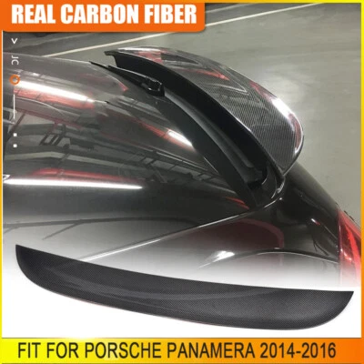 Спойлер крыло закраина из настоящего углеродного волокна для заднего багажника Porsche Panamera 2014-16 - Изображение 1 из 4