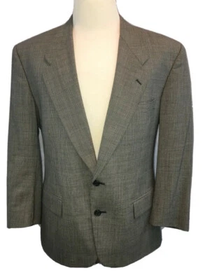 Monsieur GIVENCHY Men's Gray 2 Button 100% Wool Sport Coat Made in USA Size 42R - Image 1 of 4