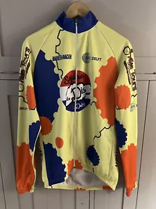 Bio-Racer Cycle Jersey Spijshuis de Dis long sleeve Men's | Yellow/Blue | Medium - Picture 1 of 6