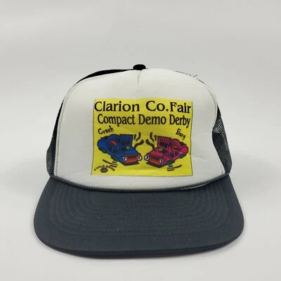 De colección Clarion County Demolición Derby Coche Gráfico Malla Camionero Snapback Sombrero Foto 1 de 4