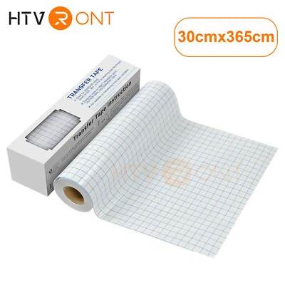 30x365cm Vinyl Transfer Paper Tape Roll for Adhesive Clear Alignment Blue Grid - image 1 of 4