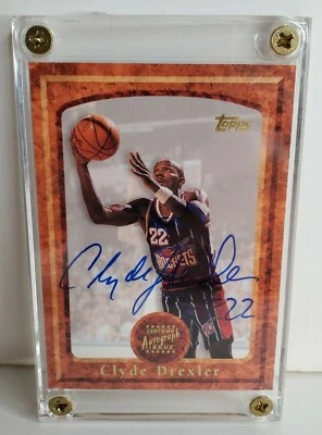 CLYDE DREXLER Certified AUTOGRAPH Issue Card! 1997-98 Topps #8 Auto! MINT! 🔥🔥 - Image 1 of 4