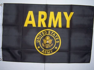 New Army Black Gold 2X3ft FLAG superior quality fade resist USA seller - Picture 1 of 4