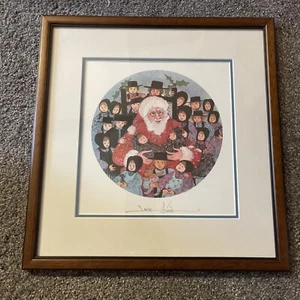 P Buckley Moss "Santa's Friends" Framed Limited Edition Print Signed Numbered 15 - Picture 1 of 14