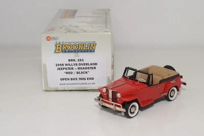 A53 1:43 BROOKLIN BRK 161 WILLYS OVERLAND JEEPSTER ROADSTER RED MIB MOLTO RARO! - Immagine 1 di 4