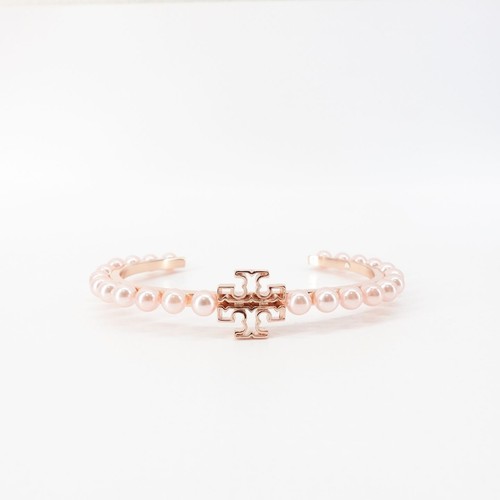 Bracciale Tory Burch logo perle oro rosa OS