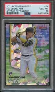 PSA 10 2021 BOWMAN'S BEST ATOMIC REFRACTOR #94 HA-SEONG KIM RC - Imagen 1 de 2