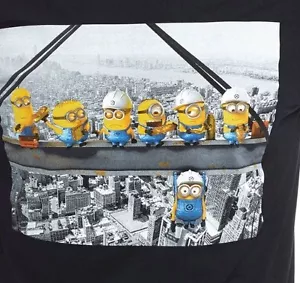 Despicable Me 4 Movie Minion Workers Black Adult Large T-shirt Men's Summer - Picture 1 of 2