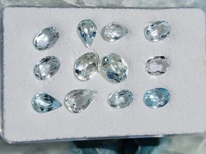 Schönes Lot facettierte Aquamarine Light Sky blue 11,27 Ct (C41) - Picture 1 of 4