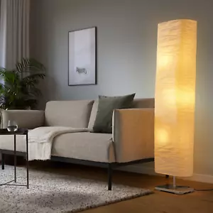 Nueva lámpara de pie alta natural IKEA MAGNARP pantalla de papel de arroz - base de metal - Imagen 1 de 3
