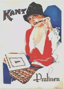 Original vintage poster KANT CHOCOLATE-CREAM LADY ENJOY c.1920 - Picture 1 of 1