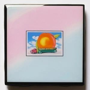 The ALLMAN BROTHERS BAND Eat A Peach maßgefertigter Keramikfliesen-UNTERSETZER Bargeschirr Korken - Bild 1 von 4