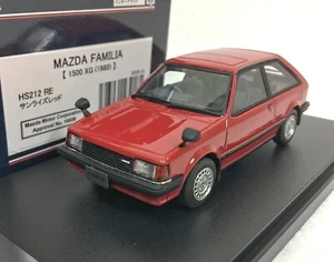 po 1:43 HI STORY HS212RE Mazda Familia 323 1500 XG 1980 JDM scale model car - Picture 1 of 5