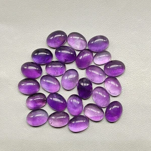 8X6 MM Oval amethyst cabochon 100% natural purple amethyst mm Gemstone G6229 - Picture 1 of 5