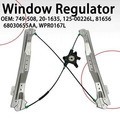 Regulador de ventana delantero izquierdo para 08-20 Dodge Grand Caravan Ram C/V Chrysler Foto 1 de 4