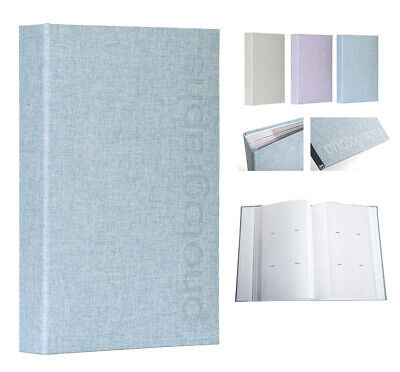 Large 300 Photo Album Textured Linen Denim Blue Memo Slip In Holds 6 X 4 Photos • 13.21£