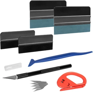 Kit Di 7 Pcs Attrezzi Di Installazione Di Pellicole per Vetri per Auto, Kit Appl - Foto 1 di 12