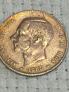 1 peseta - Alfonso XII - 1885 *86 MS M - Imagen 1 de 3