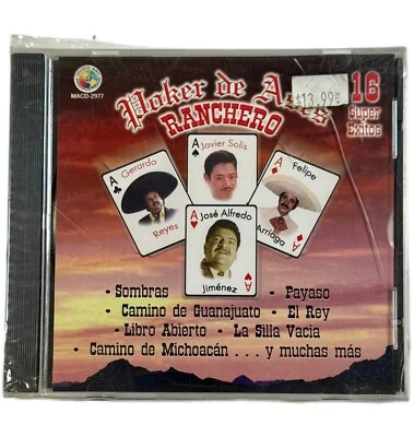 JOSE ALFREDO JIMENEZ Poker De Ases Ranchero CD 2001 GERARDO REYES New Sealed Foto 1 de 3