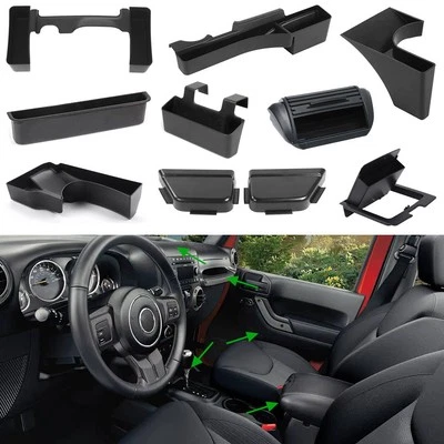 Console Dashboard Armrest Gear Shift Storage Box Tray Case for Jeep Wrangler JK - Image 1 of 4