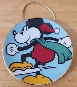 Ornamento Mickey patinaje al revés vintage Disney 1996 edición limitada Brenda 3" Blanco - Imagen 1 de 4