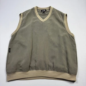 Ashworth Weather Systems Golf Jacket Vest Mens XL Tan Wind Resistant - Picture 1 of 10