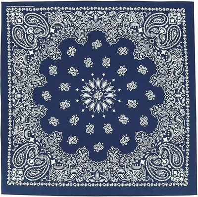 Bandana Giant Danna 35" XL Paisley Azul Marino Bl Hecha en EE. UU. NUEVA Foto 1 de 4