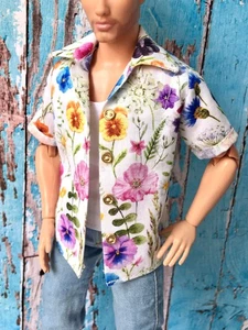BQ-CALAY - Sommer Baumwollhemd für 12" 1/6 Scale Ken Puppen - mehrere Varianten - Bild 1 von 36