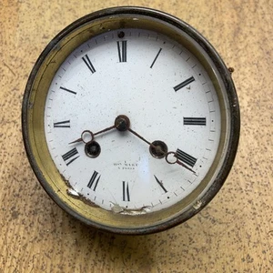 Vintage Henry Marc Paris Enamelled Clock Face & Action - Picture 1 of 7