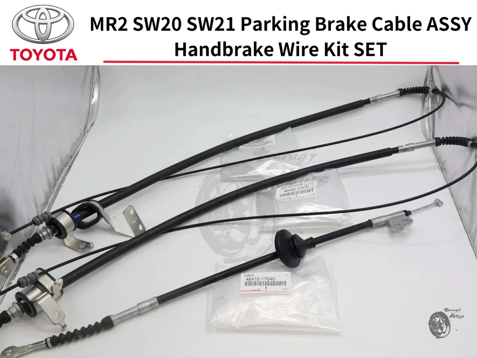 TOYOTA Genuine 1991/12- MR2 SW20 SW21 Parking Brake & Handbrake Cable 3 Set New - Image 1 of 4