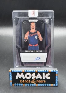 2024 Panini Prizm Black Rookie Signatures Trentyn Flowers Rookie RC Clippers - Picture 1 of 2