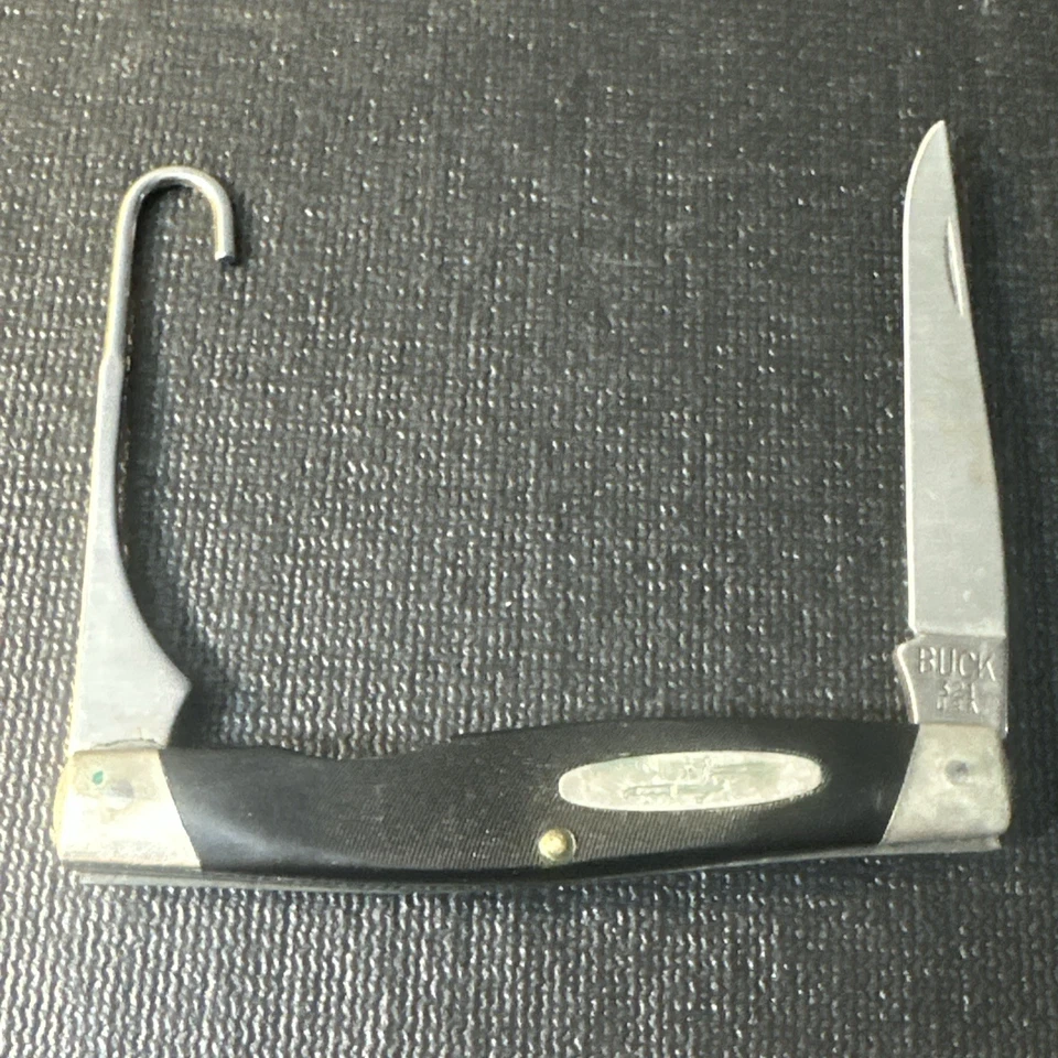 Navaja de Bolsillo Gancho Pájaro Buck 321 De Colección EE. UU. Buen Estado Como Nueva Foto 1 de 4