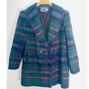 Abrigo Vintage Dani Colby Mezcla de Lana Doble Pecho - Para Mujer Talla 18W - Hecho en EE. UU. - Imagen 1 de 10