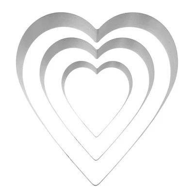  3 Pcs Silikon Herzform Gießform Kuchen Formen Backen Kuchenformform - Bild 1 von 4
