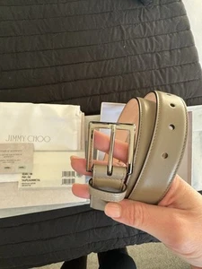 Jimmy Choo Leather Taupe belt 100cm - Picture 1 of 8
