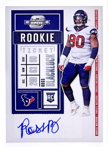 2020 Contenders Optic #158 Ross Blacklock RC Auto Houston Texans - Picture 1 of 2