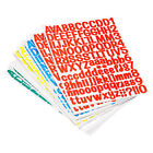 Vinyl Alphabet Number Stickers, 1" Glitter 5 Color 126 Count/Sheet,10pcs